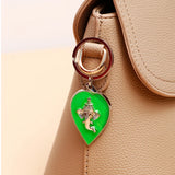 Green Enamel Ganesha Keychain