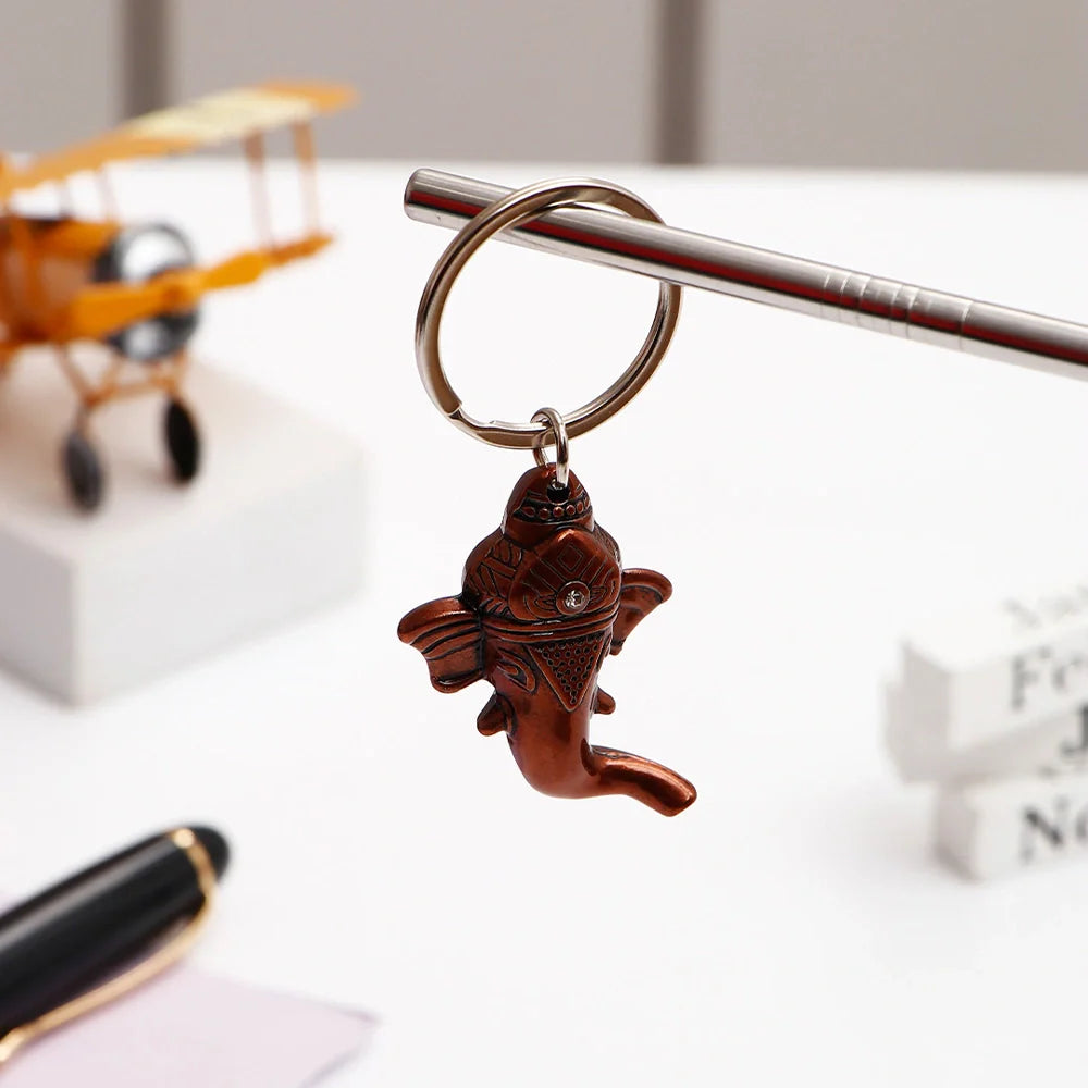 Bronze Lord Ganesha Keychain