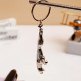 Silver Jaguar Metal Keychain