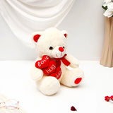 Triple Hearts White Teddy Bear