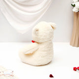 Triple Hearts White Teddy Bear