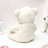 Cuddly Triple Hearts White Teddy Bear