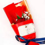 Crimson Love Single Rose Artificial Flower Bouquet