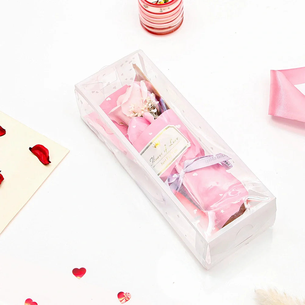 Soft Pink Single Rose Artificial Flower Bouquet