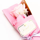 Soft Pink Single Rose Artificial Flower Bouquet