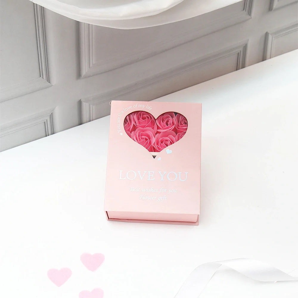 Pink Roses Valentines Jewellery Gift Box