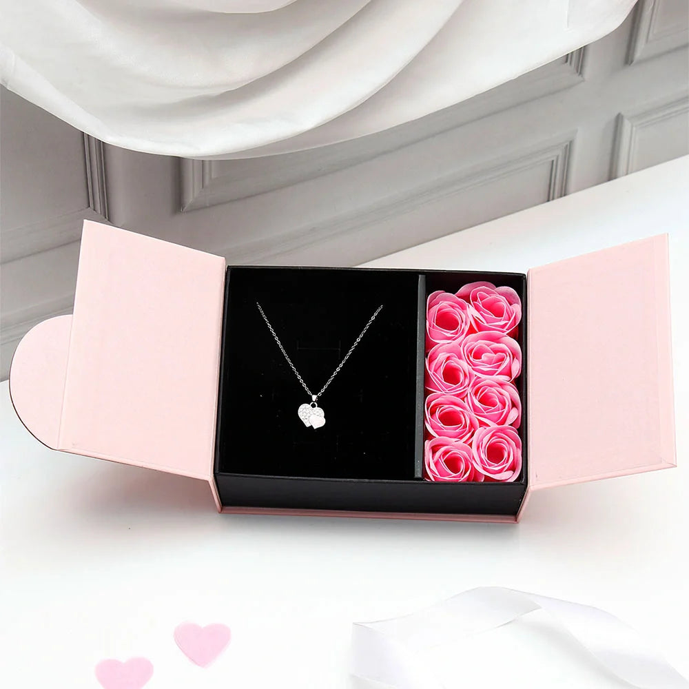 Pink Roses Valentines Treasure Box