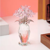 Archies Pink Crystal Bloom Rose Figurine