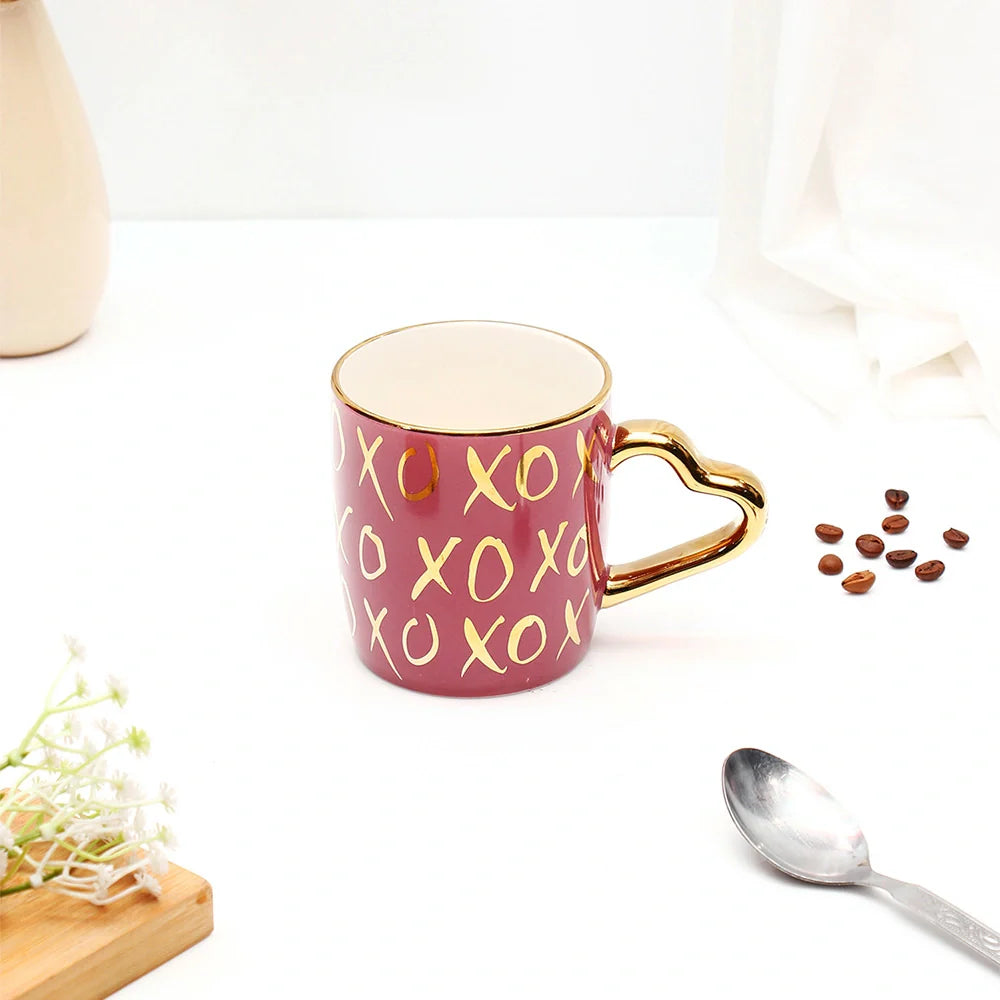 XOXO Pink Love Handle Mug