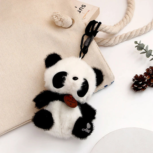 Mini Panda Plush Keychain Soft Toy