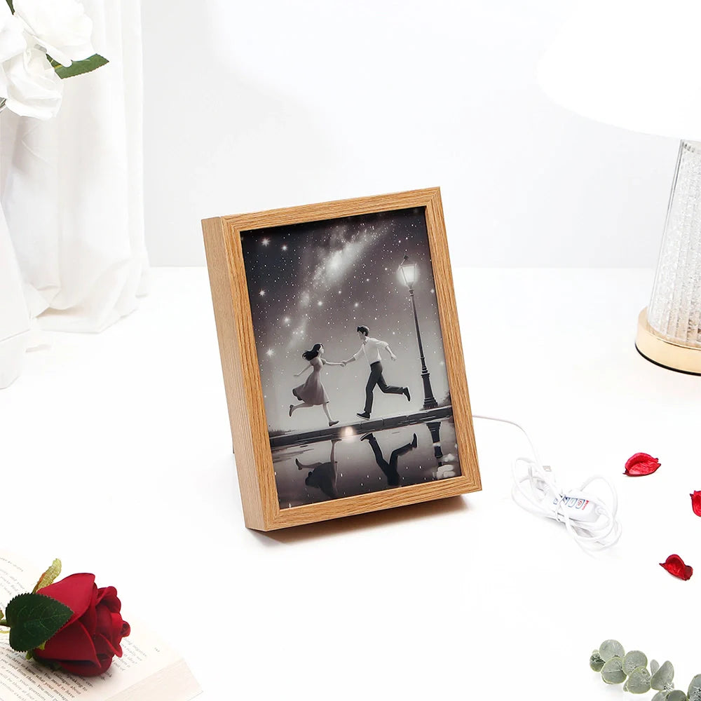 Enchanted Moments LED Wooden Shadow Box Frame