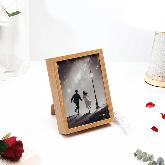 Romantic Nightscape LED Wooden Shadow Box Frame