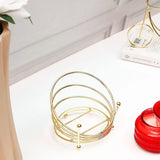 Red Artificial Flower Pot in Golden Wire Stand