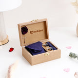 Blue Tie Set With IKYK Tuscan Leather