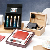 Midnight Black Tie Set With Brown Wallet Set And IKYK Perfume Set