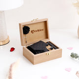 Midnight Black Tie Set With IKYK Tuscan Leather