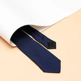 Premium Men's Tie Gift Set in Wooden Box - Navy Blue