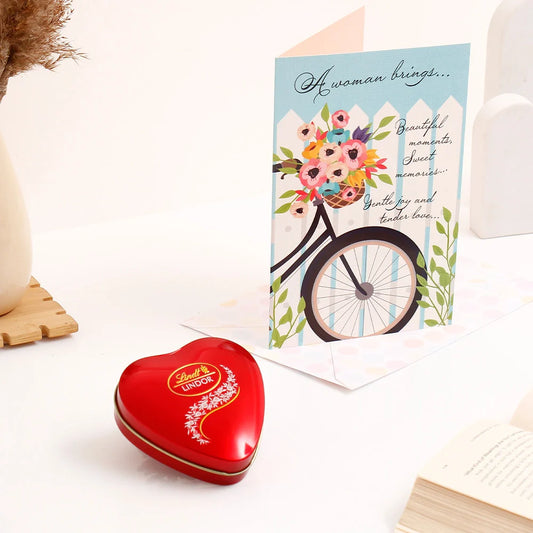 Beautiful Women's Day Greeting Card With Chocolate With Chocolate