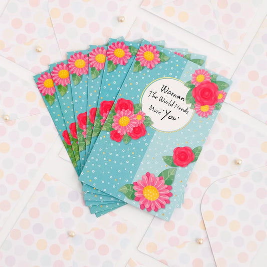 Pack Of 6 The World Needs You Women's Day Greeting Card