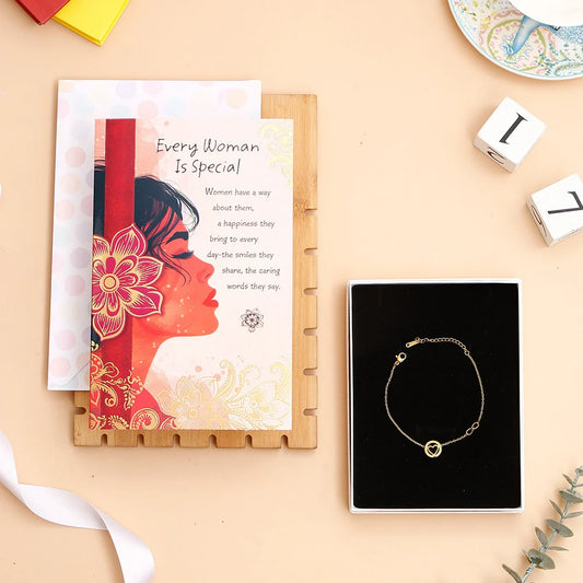 Every Women Is Special Women's day Greeting Card With Bracelet