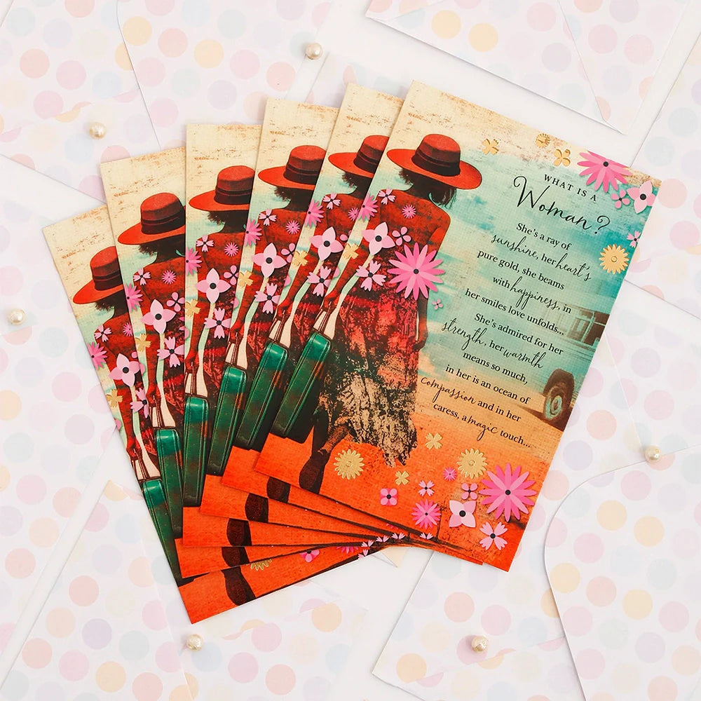Pack Of 6 What Is A Women Women's Day Greeting Card