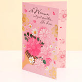 She Shines Women's Day Greeting Card With Bracelet