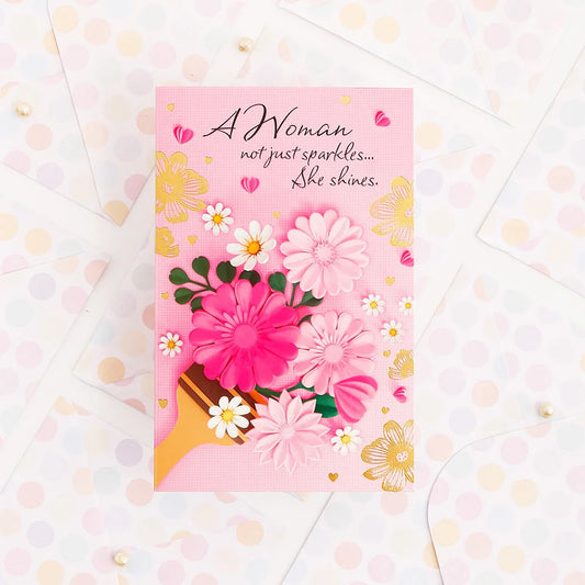 She Shines Women's Day Greeting Card