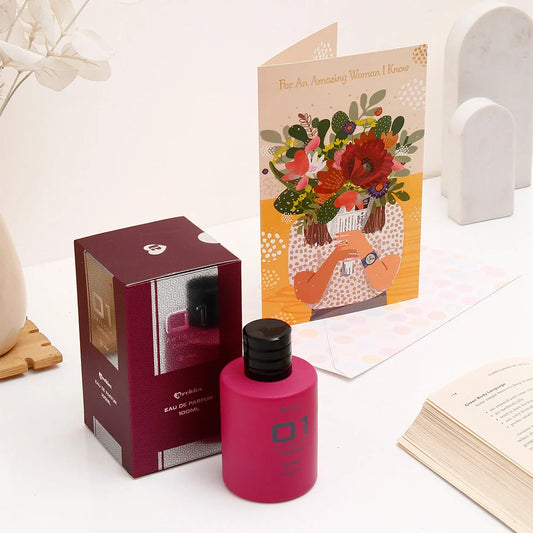 Wonderful Women's Day Card With 01 Perfume