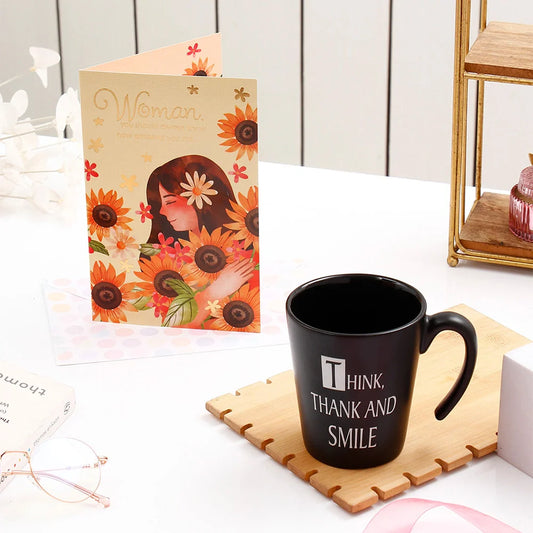Beautiful Women's Day Greeting Card With Mug