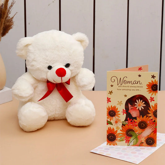 You Are Special Women's Day Greeting Card With Teddy