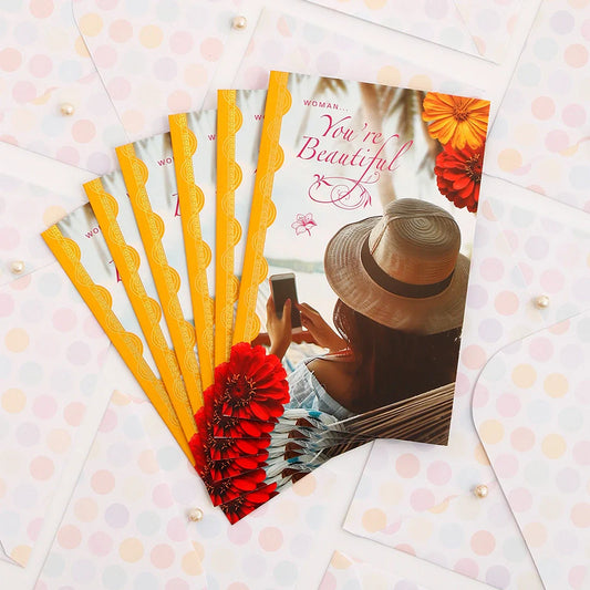 Pack Of 6 You Are Beautiful Women's day Greeting Card