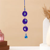 Triple Round Evil Eye Hanging With Bells