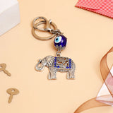 Elephant Evil Eye Keychain