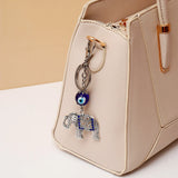 Elephant Evil Eye Keychain