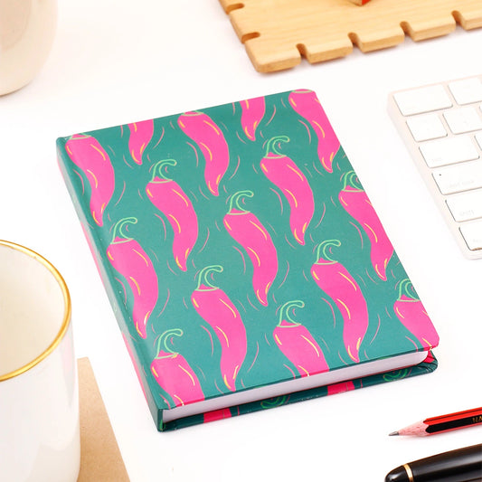 Spicy Chillies Notes Ruled Cushioned Diary
