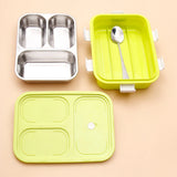 Lime Green Stainless Steel Bento Box