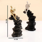 Guitarist on Rocks Set Of 2 Showpiece