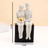 Couple with Golden Heart Showpiece