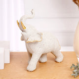 White Lucky Elephant Showpiece