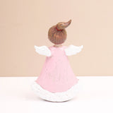 Pink Praying Bell Angel Showpiece