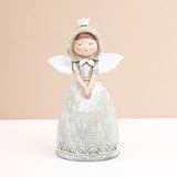 Green Hooded Serene Angel Showpiece