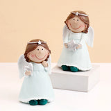 Blue Dress Angel Girls Showpiece