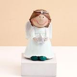 Blue Dress Angel Girls Showpiece