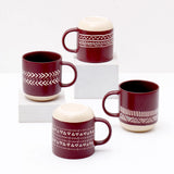 Crimson Craft Set Of 4 Mugs