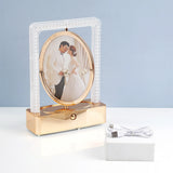 Oval LED Rotating Photo Frame