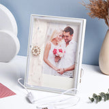 Pearl & Crystal Embellished LED Photo Frame