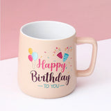 Cream Happy Birthday To You Ceramic Mug