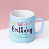 Blue Happy Birthday To You Ceramic Mug