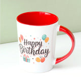 Red Happy Birthday Ceramic Mug