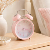 Pastel Pink Twin Bell Alarm Clock